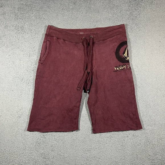 Volcom Other - Y2k Volcom Burgundy Sweat Shorts Men's Size Medium #3368